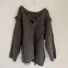 【LOWRYS FARM】2WAYフリンジメランジLS