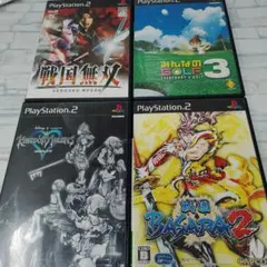 PS2 ソフト 4本セット 戦国無双 みんなのGOLF3 キングダムハーツ
