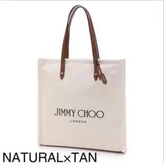 【新品未使用】ジミーチュウ　キャンバス　トートバッグ　ハンドバック　アイボリー