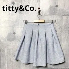titty&Co. ティティー&コー ツイードスカート S ネイビーのサムネイル