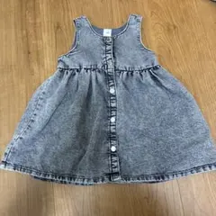 H&M グレー デニム風 ワンピース 18M
