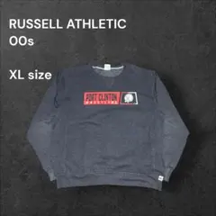 00sRUSSELLATHLETICインディアンロゴ前Vスウェットy2k