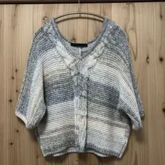 イーハイフンワールドギャラリー　ニット　レイヤード　綿100%