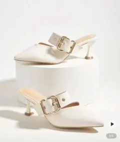 SHEIN シングルストラップサンダル ベージュ 23.5cm