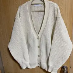 美品SIMPLICITÉ アイボリー ニットカーディガン