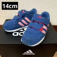 adidas キッズ スニーカー 青 ピンク