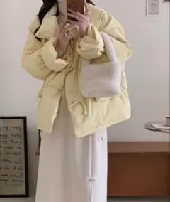 イエロー 中綿ジャケット Sサイズ