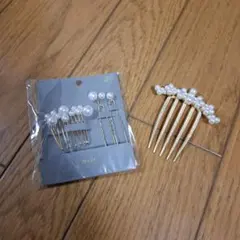 パール装飾 ゴールドヘアピンセット 6本