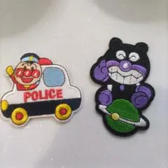 ワッペン2枚セット アンパンマン バイキンマン