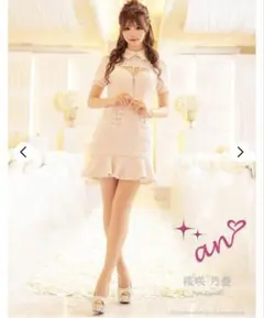 an ピンク レースアップ タイトドレス