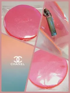 CHANEL 大きめ ピンク クリアポーチ