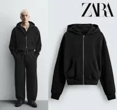 ZARA ザラ　クロップド丈ジップパーカー