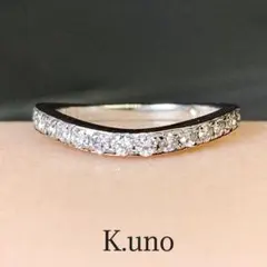 ケイウノ　K.uno K18 WG ダイヤモンド ハーフエタニティ リングのサムネイル