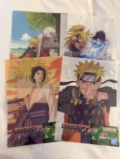 NARUTO 一番くじ Ｋ賞　ビジュアルボード　4種セット& J賞 3種セット