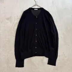 【GU ジーユー】（XL）春夏 クルーネック長袖カーディガン 冷房対策 ブラックのサムネイル
