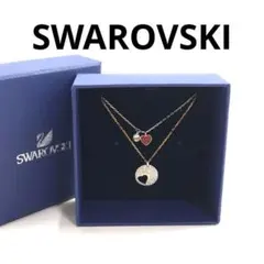 箱付 SWAROVSKI スワロフスキー ハート ラインストーン ネックレス