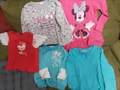 ロンT長袖Tシャツ5枚セットDisneyミニーマウスMinnieキッズ110cm