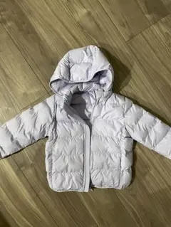 フード付きダウンジャケット 薄紫