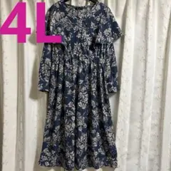 Rag Outしまむら 大きいサイズ 4L ワンピース・花柄・パール・フェミニン