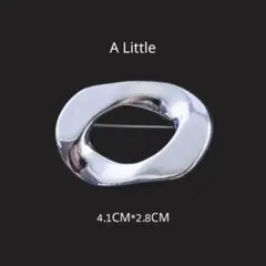 A LITTLE broach 個性派 ブローチ ピン リップル オーバル