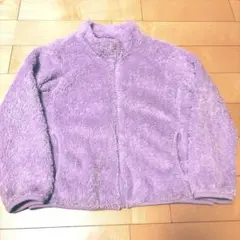 最終値下げ★モコモコUNIQLO ファーリーフリースジャケット 140 紫