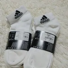 【新品】アディダス　靴下　６足(3足✕2セット)　22-24センチ