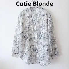 Cutie Blonde 花柄 長袖 ブラウス シャツ ホワイト系 Fサイズのサムネイル