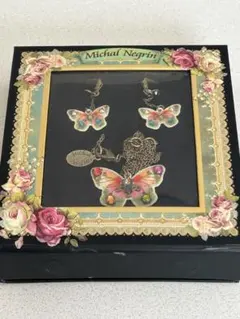 Michal Negrin 蝶モチーフ ピアスとネックレスセット