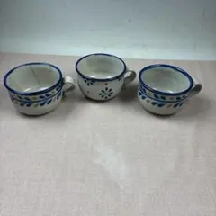 5 やちむん マグカップ 3客セット 伝統柄 ローリエ 花柄 スープカップ 沖縄 5 やちむん マグカップ 3客セット 伝統柄 ローリエ 花柄 スープカップ