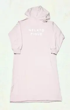 【新品】ジェラートピケ ジェラピケ フード付きロングワンピース ピンク