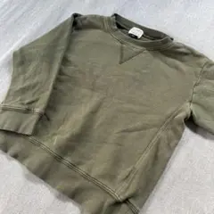 FOKIDS オリーブグリーン Vネック トレーナー 110