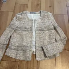 theory luxe ホワイト レース模様 バルーンスリーブブルゾン - メルカリ