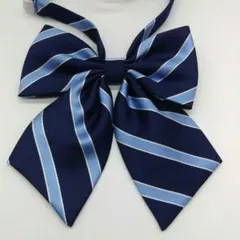 制服 リボン 新品 未使用 ストライプ ネイビー スクールリボン かわいい