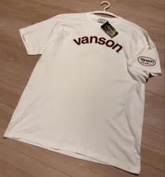 未使用品 VANSON STAR バンソン ロゴ 星 プリント tee 白 XLのサムネイル