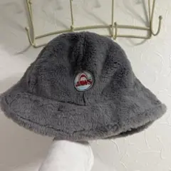 JAWSロゴ付きグレー帽子
