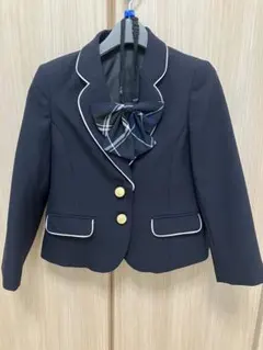 ブレザー リボン付き　黒紺