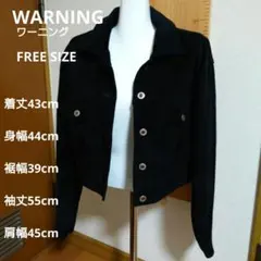 【希少】ヴィンテージ/スウェードジャケット/ショート丈/ブルゾン/WARNING