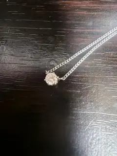 花*⁠様 プラチナ ひと粒 ダイヤモンド ネックレス pt900 pt850