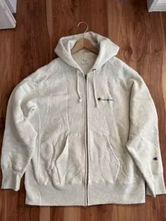 Champion リバースウィーブ フルジップ パーカー ライトグレー