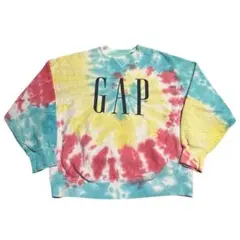 90s oldgap reverse weave tie-dye sweater