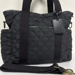 ポロ ラルフローレン キルティング トート ハンド ショルダー バック ブラック