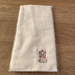 おしゃれキャット マリー 刺繍タオル ホワイト