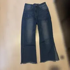 裾スリット入り フレアデニムパンツ E hyphen world galleryのサムネイル