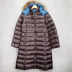 ★Foxfire 軽量 リアルファーフード付きダウンコート(L)ダークブラウンのサムネイル