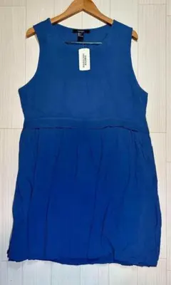 新品 Forever 21ノースリーブ ワンピース 紺色 L春物 薄手 キレイめ