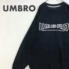 2803 アンブロ　スウェット　トレーナー　ビッグプリント　ロゴ　黒