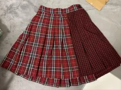 インパン付き Honeys チェックプリーツスカート
