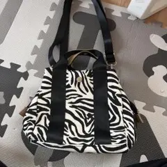 ゼブラ柄 ショルダーバッグ