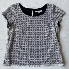 美品✨プロポーションボディドレッシング チェック柄 カットソー レース サイズ3のサムネイル