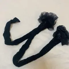 ニーハイ網タイツ　黒　ブラック　レース　ソックス